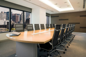 NYC Office Board Room With A View Of The NYC Skyline.